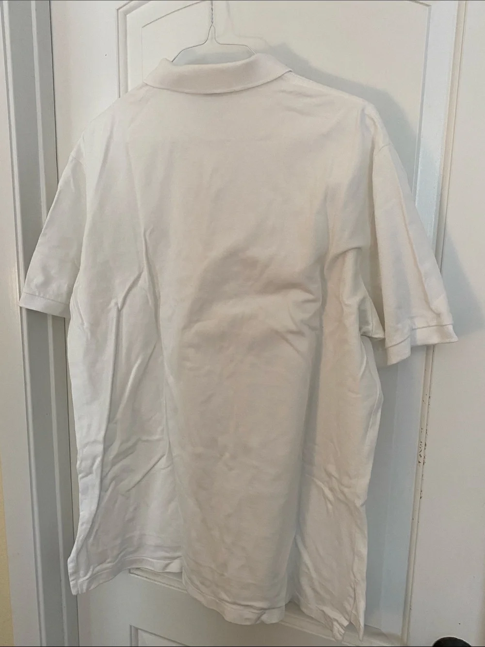 Polo by Ralph Lauren White Polo Shirt with Navy Pony Logo Size XXL